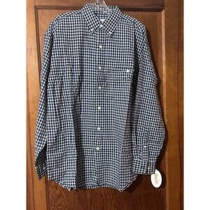 NWT Durable Brand Utility Super Duty LS Shirt Men's Size M Navy & White